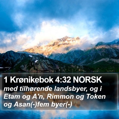1 Krønikebok 4:32 NORSK Bible Verse Image