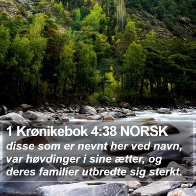 1 Krønikebok 4:38 NORSK Bible Verse Image