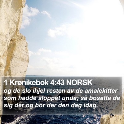 1 Krønikebok 4:43 NORSK Bible Verse Image