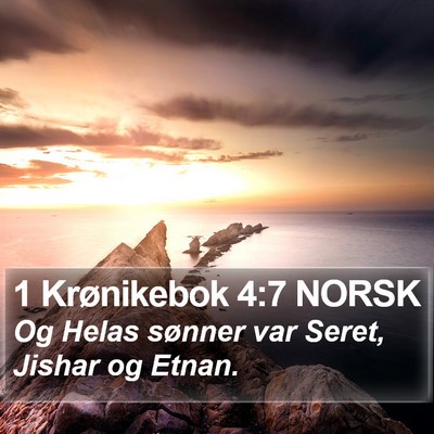 1 Krønikebok 4:7 NORSK Bible Verse Image