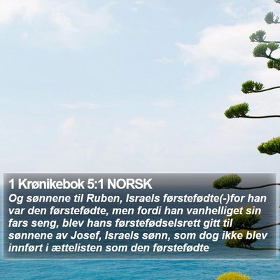 1 Krønikebok 5:1 NORSK Bible Verse Image