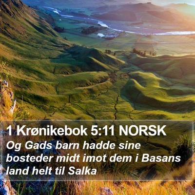 1 Krønikebok 5:11 NORSK Bible Verse Image
