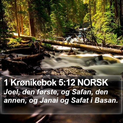 1 Krønikebok 5:12 NORSK Bible Verse Image