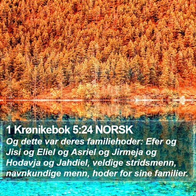 1 Krønikebok 5:24 NORSK Bible Verse Image