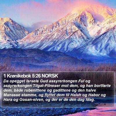 1 Krønikebok 5:26 NORSK Bible Verse Image