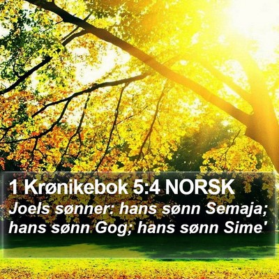1 Krønikebok 5:4 NORSK Bible Verse Image