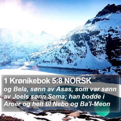 1 Krønikebok 5:8 NORSK Bible Verse Image