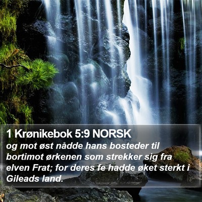 1 Krønikebok 5:9 NORSK Bible Verse Image