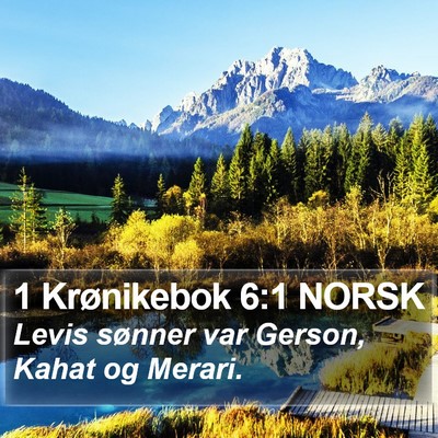 1 Krønikebok 6:1 NORSK Bible Verse Image