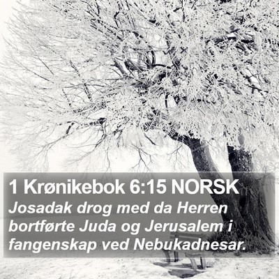 1 Krønikebok 6:15 NORSK Bible Verse Image