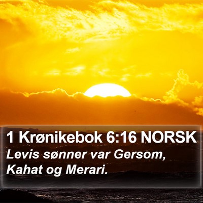 1 Krønikebok 6:16 NORSK Bible Verse Image
