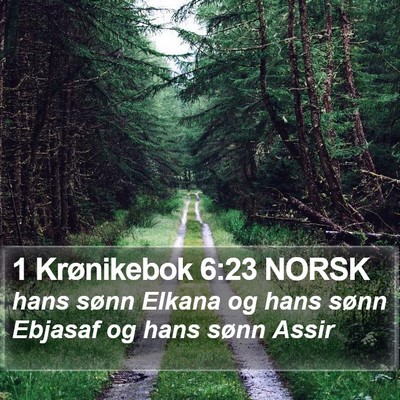 1 Krønikebok 6:23 NORSK Bible Verse Image