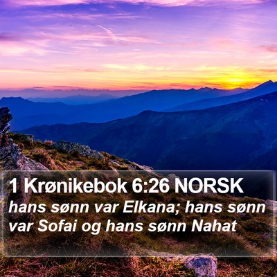 1 Krønikebok 6:26 NORSK Bible Verse Image