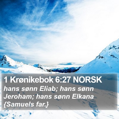 1 Krønikebok 6:27 NORSK Bible Verse Image