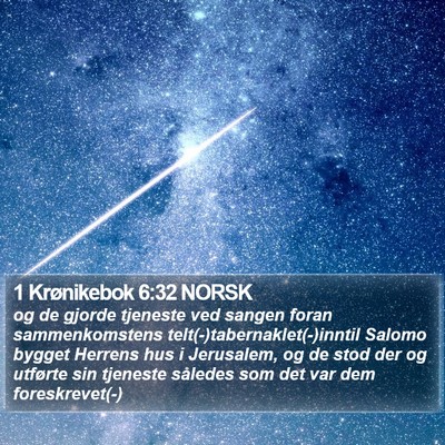 1 Krønikebok 6:32 NORSK Bible Verse Image