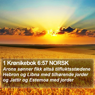 1 Krønikebok 6:57 NORSK Bible Verse Image
