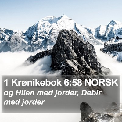 1 Krønikebok 6:58 NORSK Bible Verse Image