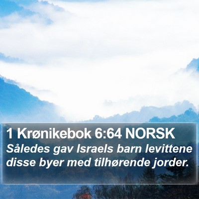 1 Krønikebok 6:64 NORSK Bible Verse Image