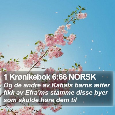 1 Krønikebok 6:66 NORSK Bible Verse Image
