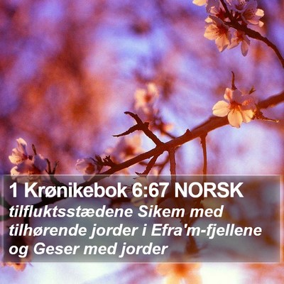 1 Krønikebok 6:67 NORSK Bible Verse Image