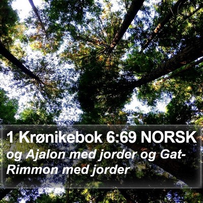 1 Krønikebok 6:69 NORSK Bible Verse Image