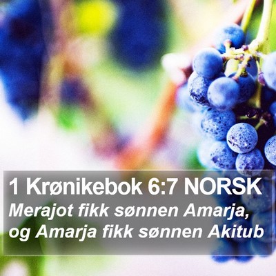 1 Krønikebok 6:7 NORSK Bible Verse Image