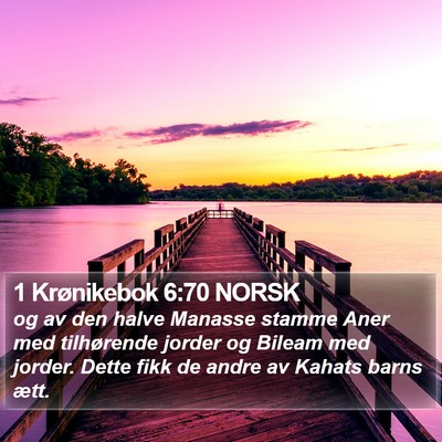 1 Krønikebok 6:70 NORSK Bible Verse Image
