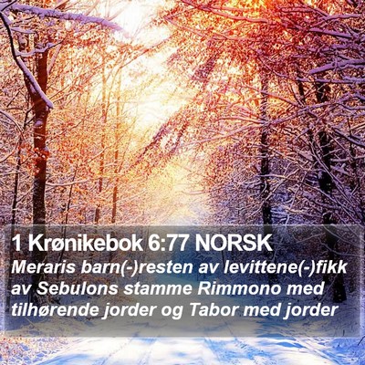 1 Krønikebok 6:77 NORSK Bible Verse Image