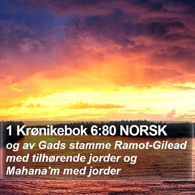 1 Krønikebok 6:80 NORSK Bible Verse Image
