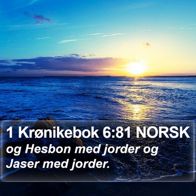 1 Krønikebok 6:81 NORSK Bible Verse Image