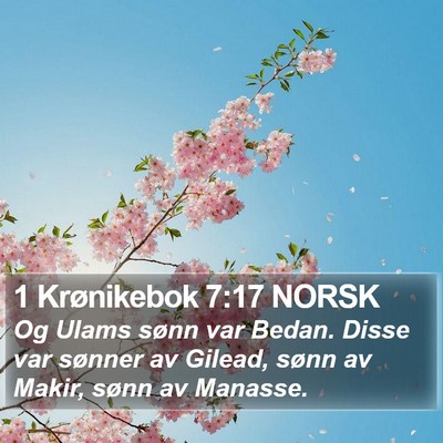 1 Krønikebok 7:17 NORSK Bible Verse Image