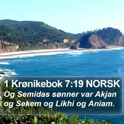 1 Krønikebok 7:19 NORSK Bible Verse Image