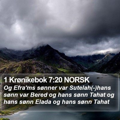 1 Krønikebok 7:20 NORSK Bible Verse Image