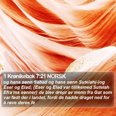 1 Krønikebok 7:21 NORSK Bible Verse Image