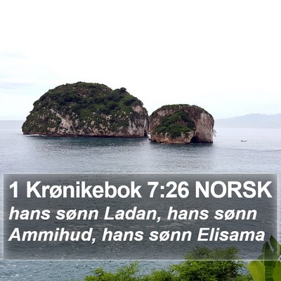 1 Krønikebok 7:26 NORSK Bible Verse Image