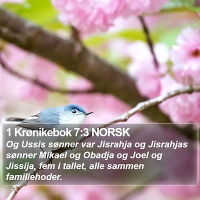 1 Krønikebok 7:3 NORSK Bible Verse Image