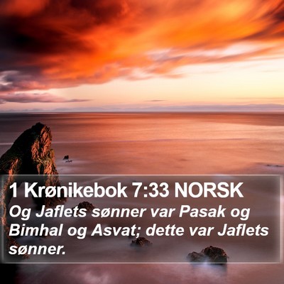 1 Krønikebok 7:33 NORSK Bible Verse Image