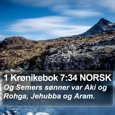 1 Krønikebok 7:34 NORSK Bible Verse Image