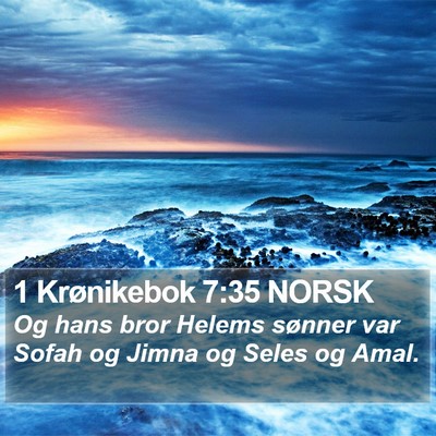 1 Krønikebok 7:35 NORSK Bible Verse Image