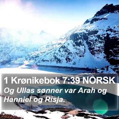 1 Krønikebok 7:39 NORSK Bible Verse Image