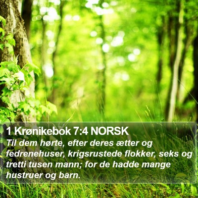1 Krønikebok 7:4 NORSK Bible Verse Image