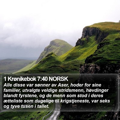 1 Krønikebok 7:40 NORSK Bible Verse Image