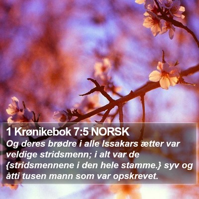 1 Krønikebok 7:5 NORSK Bible Verse Image