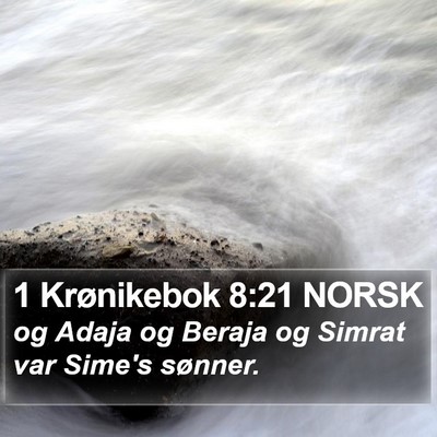 1 Krønikebok 8:21 NORSK Bible Verse Image