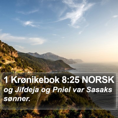 1 Krønikebok 8:25 NORSK Bible Verse Image