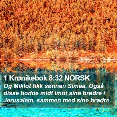 1 Krønikebok 8:32 NORSK Bible Verse Image