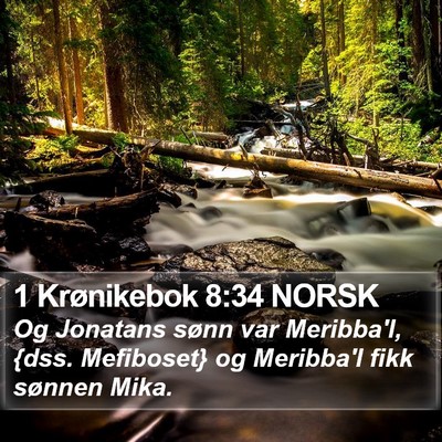 1 Krønikebok 8:34 NORSK Bible Verse Image