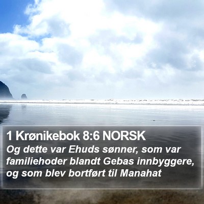 1 Krønikebok 8:6 NORSK Bible Verse Image