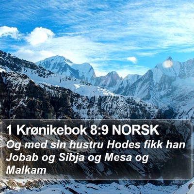 1 Krønikebok 8:9 NORSK Bible Verse Image