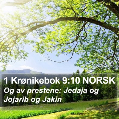 1 Krønikebok 9:10 NORSK Bible Verse Image